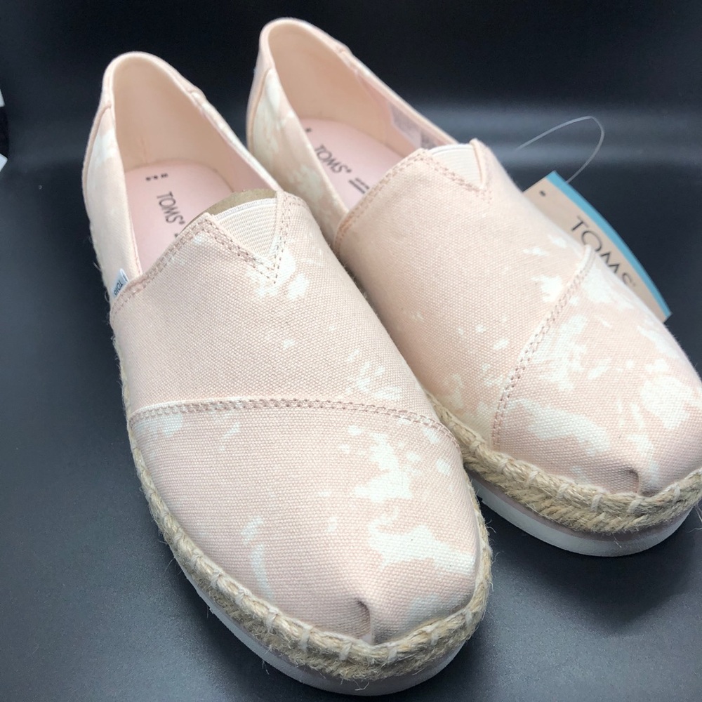 TOMS Alpargata Platform Rope Rope Platform Slip On Ortholite Shoes Size 8.5 - Picture 3 of 17